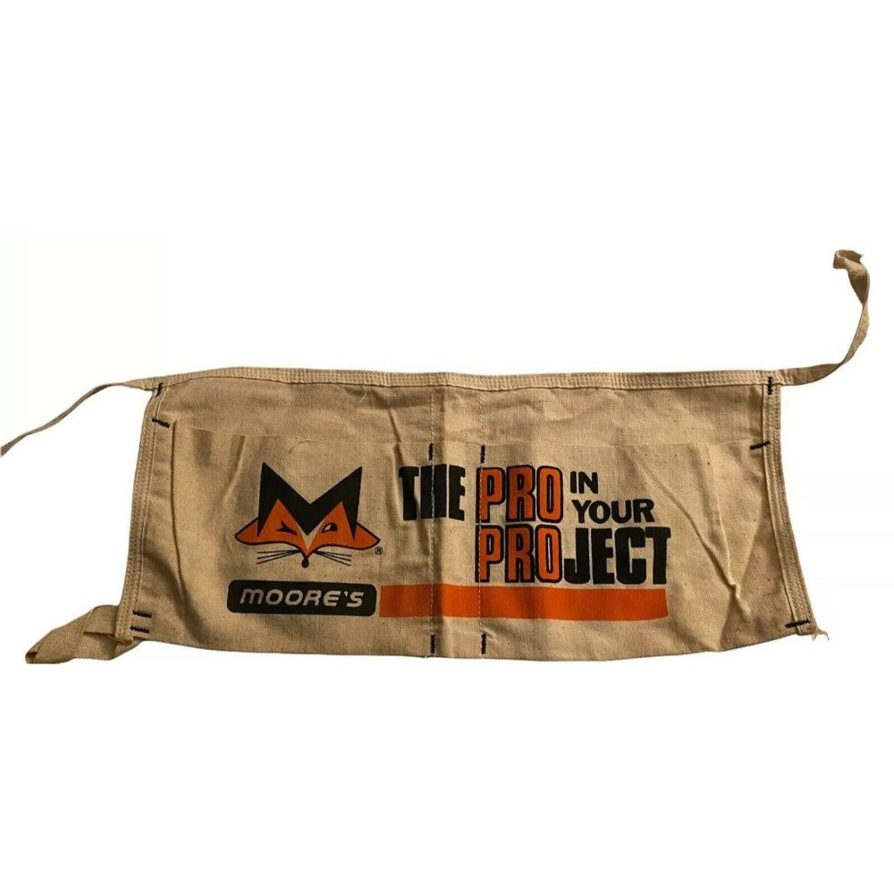 Vintage Moore's Lumber White Nail Bag Apron w/ Fox VERY GOOD! NEW
